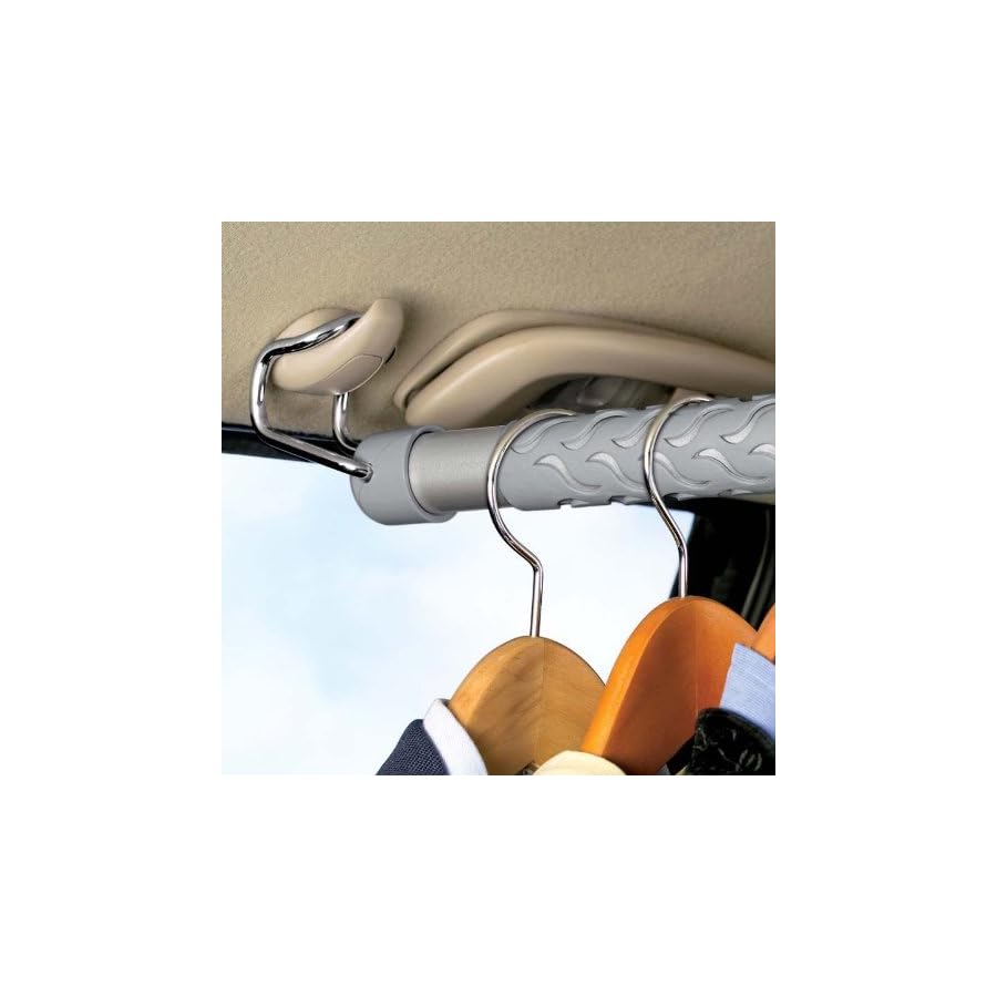 High Road Heavy Duty Car Clothes Hanger Bar with NoSlip Dividers