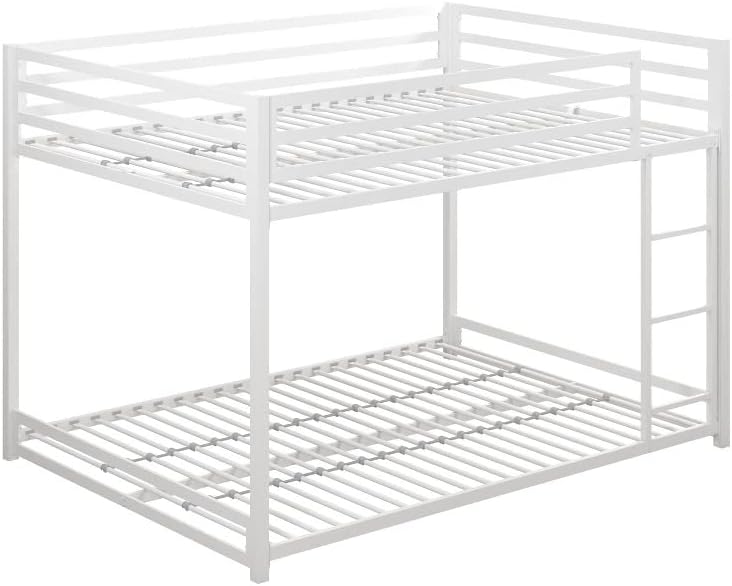 DHP Miles Metal Bunk Bed, White, Full/Full Pricepulse