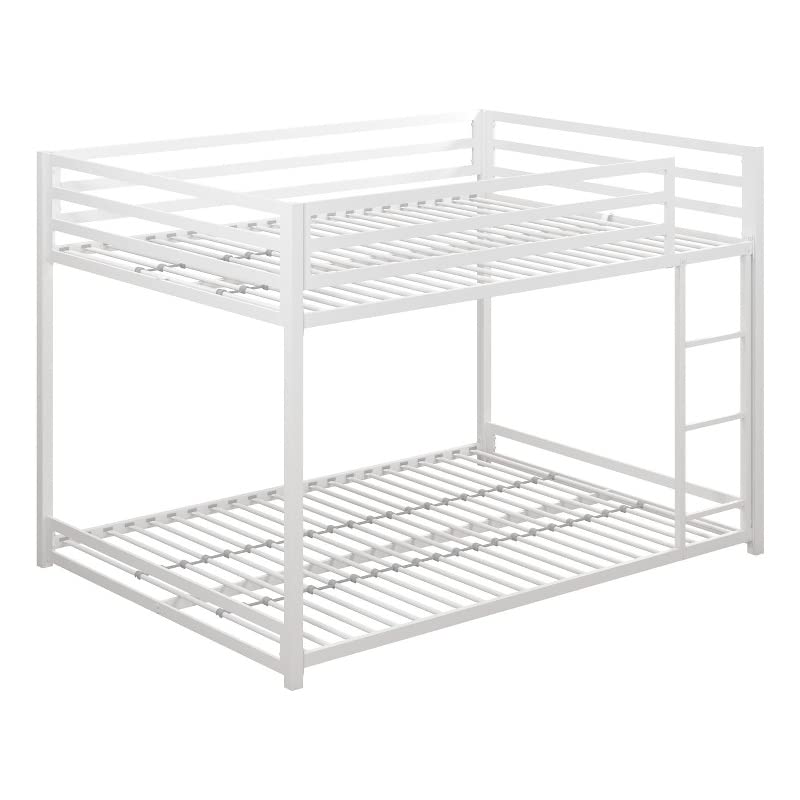 DHP Miles Metal Bunk Bed, White, Full/Full Pricepulse
