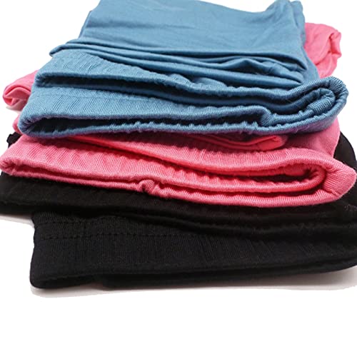 Dtone Girls Bike Shorts (Hotpink+Black+Blue, 130 (7-8 Years))