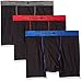 Beverly Hills Polo Club Men's 3 Pack Performance Boxer Brief, Black Combo, Large