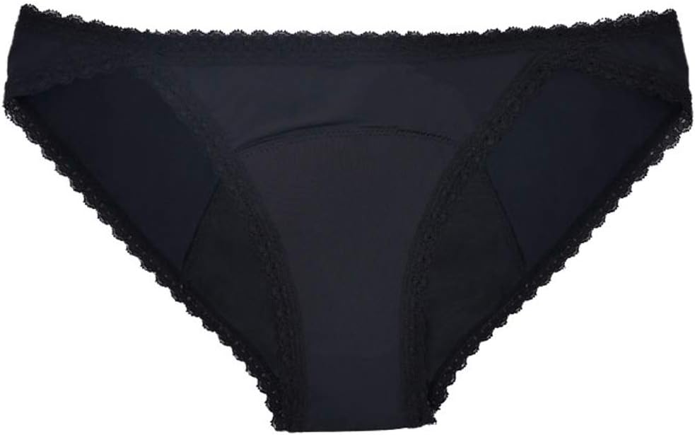 Lilova Period Panties Heavy Flow Menstrual Underwear Teen Women Black Bikini Cheeky