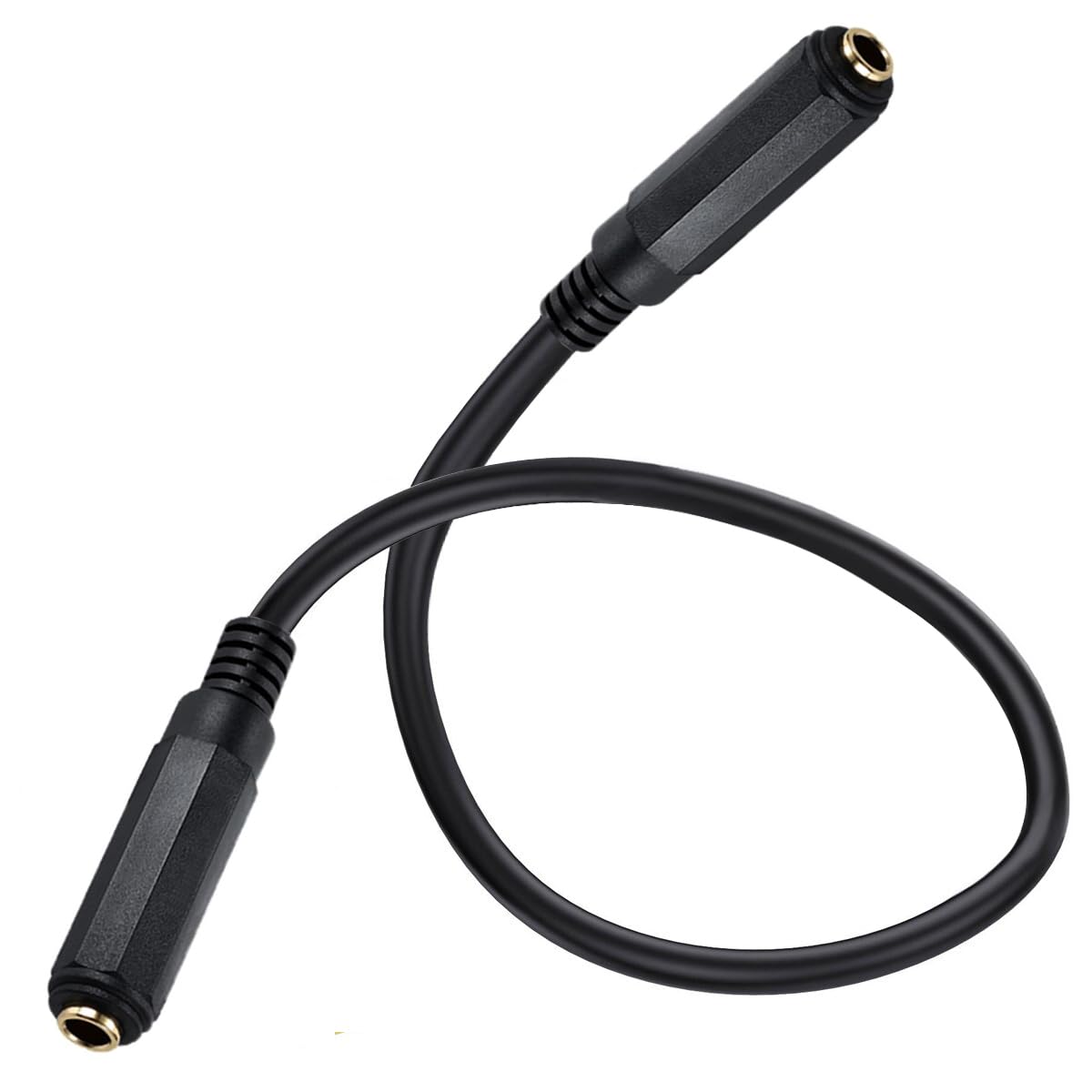 HUHANGGod 6.35mm Audio Connector, 1/4 Inch Coupler, 6.35mm Female To Female Stereo Jack Adapter Joiner Cable for Extending Guitar, Instrument, PA Speaker/Microphone/Patch Cables