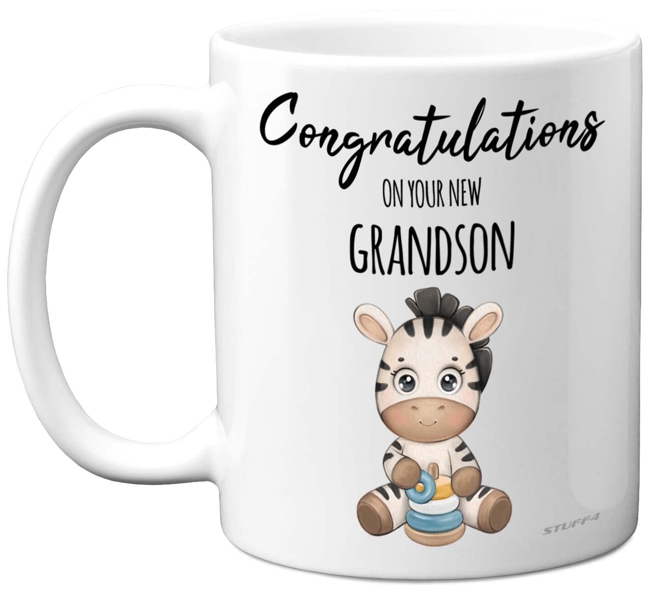 Stuff4 New Baby Boy Gift - New Grandson - Congratulations Baby Shower Newborn, Well Done Congrats Welcome to The World Home Gifts, 11oz Ceramic Dishwasher Safe Coffee Mugs Cup