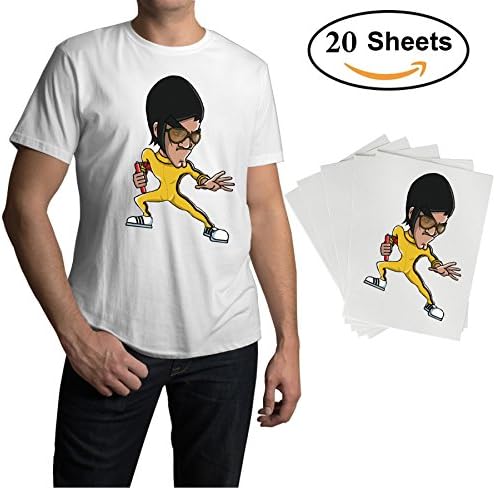 Heat Transfer Vinyl Paper A4 11.7 Inches x 8.27 Inches Iron on Heat Transfer Paper, 20 Pack