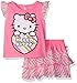 Hello Kitty Little Girls' Toddler 2 Piece Skirt Set, Sugarplum Combo, 2T