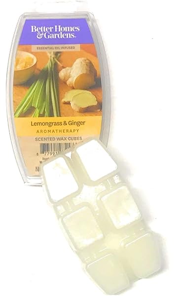 Amazon Com Better Homes Gardens 2 5oz Lemongrass Ginger Essential Oil Blend Wax Melts Health Personal Care