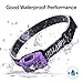 STCT CREE LED Headlamp Flashlight, STCT with Red Light Headlamp, Waterproof Head Lights Led for Kids Camping, Running, Batteries Included (Purple)