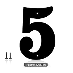 5 Inch Metal Modern House Numbers, House Address