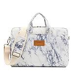 Canvaslife New Marble Pattern 15 inch Waterproof Laptop Shoulder Messenger Bag Case with Rebound Bubble Protection for 14 inch-15.6 inch Laptop 15 Case Bag
