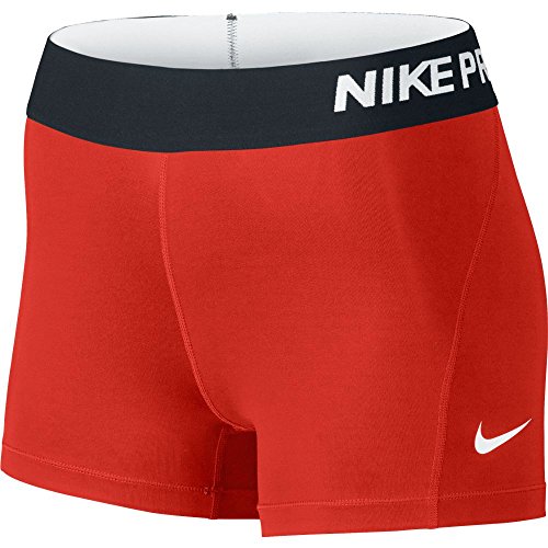 Nike Women's Pro Cool 3-Inch Training Shorts (Lt Crimson/White/X-Small)