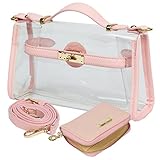 kilofly Women's Purse Small Transparent Shoulder Crossbody Clear Clutch + Wallet