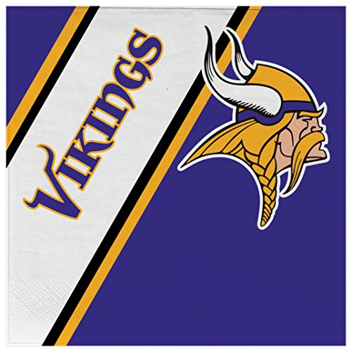 NFL Minnesota Vikings Disposable Paper Napkins, Pack of 20