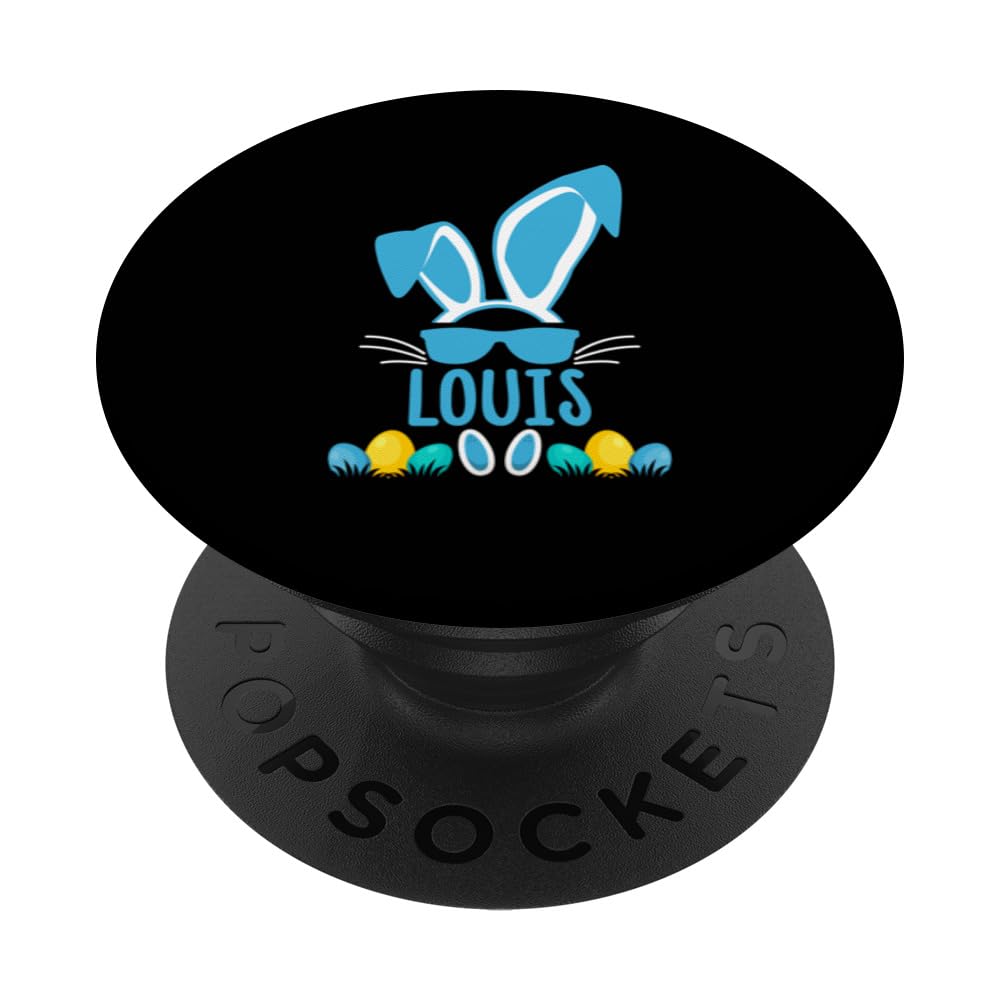 Happy Easter Day Cute Kids Personalized Name Louis PopSockets Swappable PopGrip