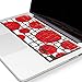 Kuzy Circles RED & WHITE Keyboard Cover Silicone Skin for MacBook Pro 13