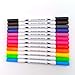 MengRan Dual Tip/Double Head/2 in 1 Caligraphy Brush Marker Pens & Porous Fineliner Pen Pastel Colored China Markers Fine Point 0.4 Drawing Pens for Art Office Supplies (12 Colors)