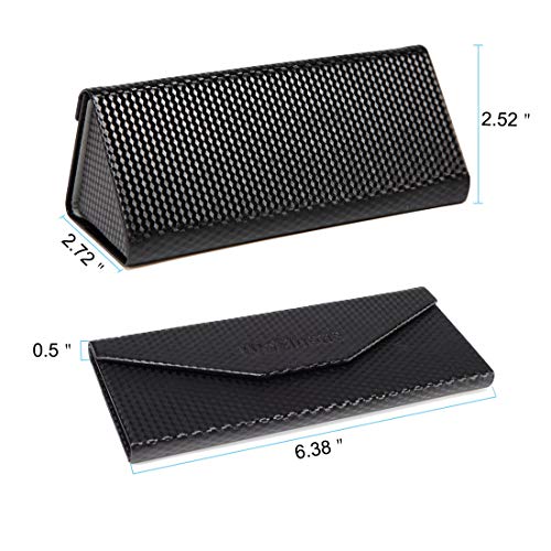 WoEluone Eyeglasses Case Foldable Glasses Holder Luxury Stylish