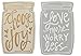 Bundle of 2 Collins Small Mason Jar Shaped Decorative Magnets - 