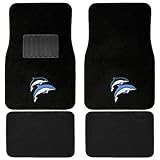 OxGord® 4pc Full Set Embrodered Dolphin Carpet Floor Mats, Universal Fit Mat for Car, SUV, Van & Trucks - Front & Rear, Driver & Passenger Seat