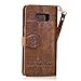 Galaxy Note 8 Case, Ranyi [Retro Leather Wallet] [Card Slots/Holder] [Kickstand Feature] Luxury Flip Retro Style Premium Leather Magnetic Wallet Case for Samsung Galaxy Note 8 (2017), brown