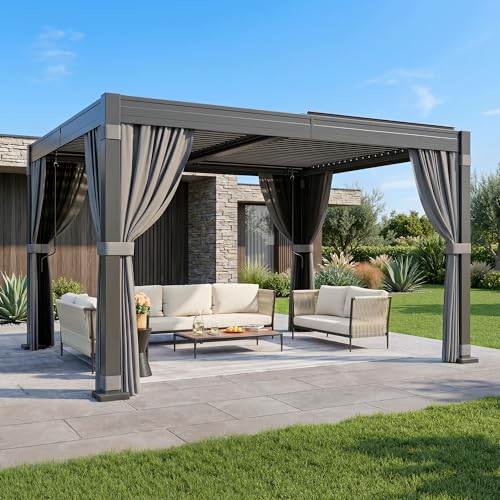 AirWire 10x12 Louvered Pergola Review: Adjustable Roof with Curtains & Netting image 19