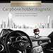 Magnetic Phone Car Mount,Aokway Dashboard Cell Phone Holder Universal Dash Mount Hands Free (Red)