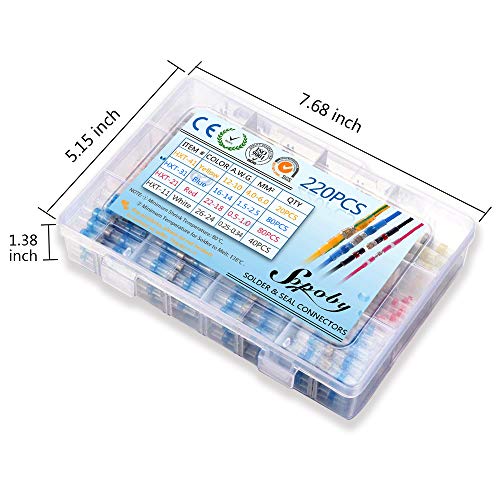 6 220PCS+Solder+Seal+Wire+Connectors