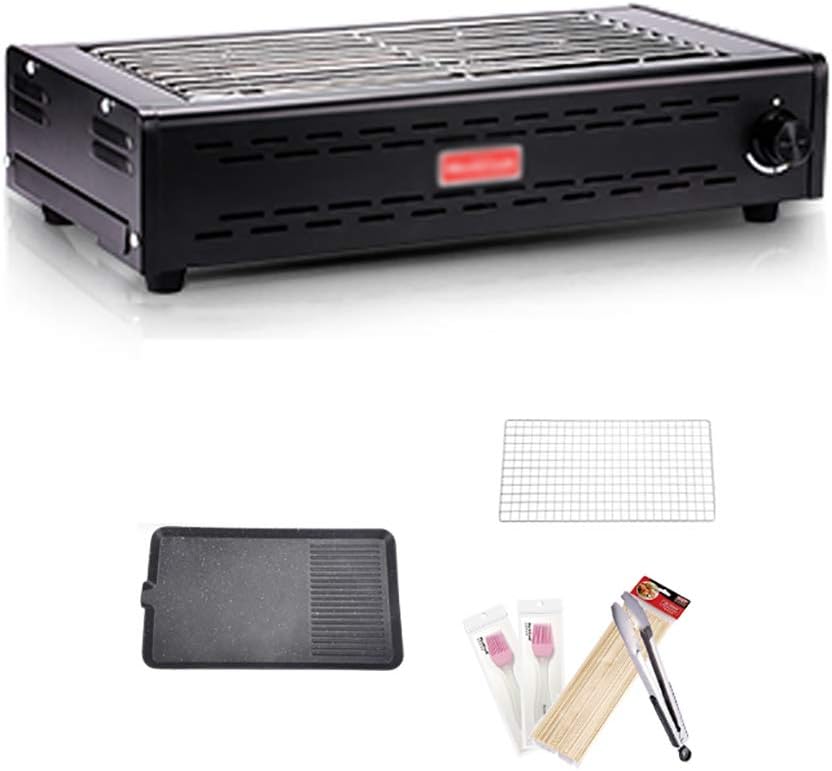 Review Indoor Electric Smokeless Grill, Adjustable Temperature Knob for ...