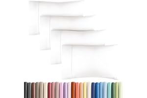 CGK UNLIMITED King Pillow Cases - 4 Pack - Super Soft Pillowcase Covers - Envelope Enclosure - Hotel Quality Pillow Protectors - Wrinkle Free, Fade, Shrink & Stain Resistant - Machine Washable - 20" x 40" (White)