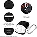 YUPING AirPods case Designed Separately Silicone Protective Cover,2 Anti-Lost Strap/2 Pairs of Ear Hooks/Airpods Watch Band Holder/Carabiner/Headphone Case Compatible for Apple AirPods(8 in 1)-Black