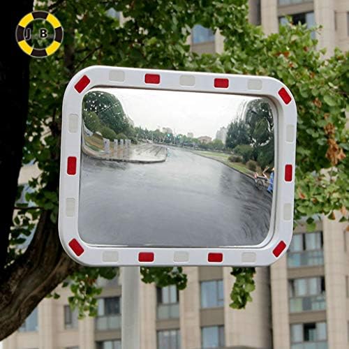 Wide angle lens ✊GJJ/Outdoor Road Intersection Traffic Mirror Indoor Supermarket Convex Safety Mirrors Night Police Mirror 412 (Size : 60x80cm)