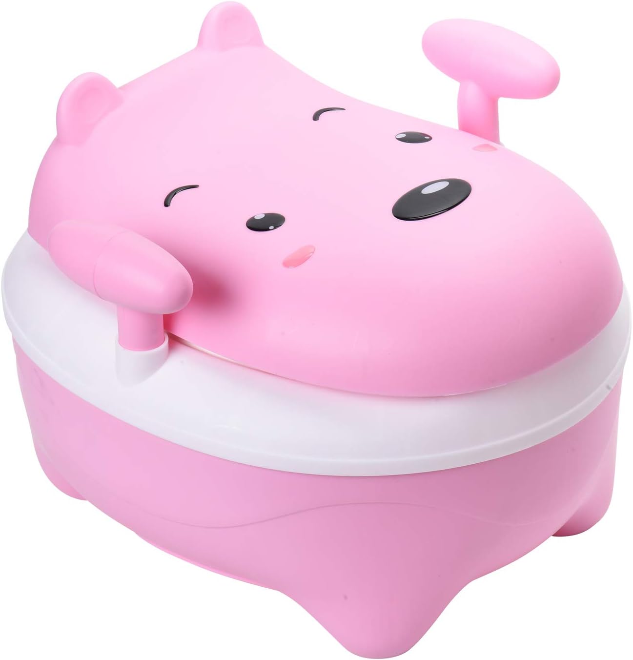 Glenmore Childrens Boys and Girls Potty Training Chair Seat Cute Cattle Potty Soft Cushioned (Pink)