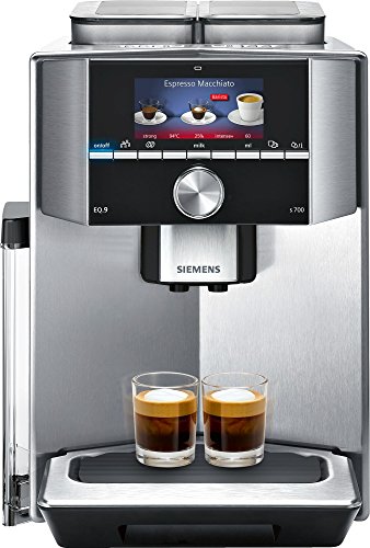 Siemens EQ.9 TI907201RW Super Fully Automatic Espresso Machine, Coffee Capuccino Latte Maker, OneTouch DoubleCup System, SIlver …