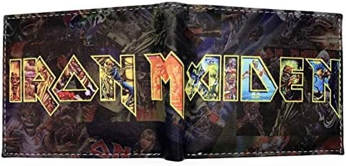 Music Rock Band Wallet Guns N' Roses/AC DC/Nirvana/Rolling Stone Wallets Credit Card Holder Purse (Rock 013 - Iron Maiden)