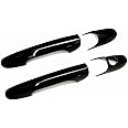 GAZOZ PERFORMANCE Door Handle Cover Trim Set of 4 - Compatible with 2007-2021 Fiat 500 500c Abarth in Black Gloss - Exterior Car Accessories