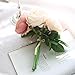 CQURE Artificial Flowers,Fake Silk Flowers 5 Heads Peony Wedding Bouquet Flower Arrangement for Home Decor Party Floral Centerpieces Decoration(Pink Champagne) …