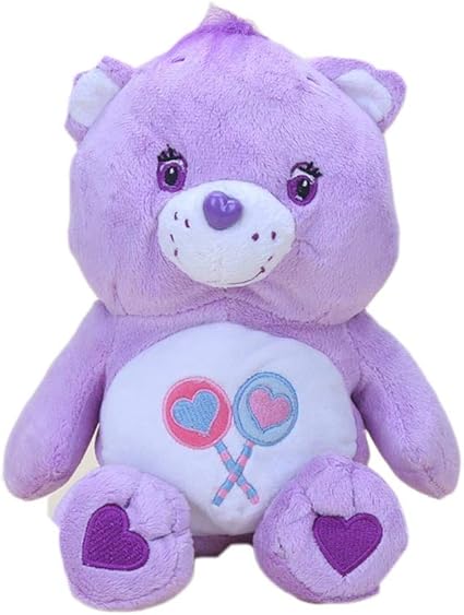 purple care bear with rainbow