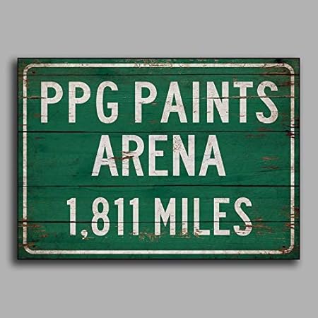 Monsety Targhe Decorative Personalizzate Cartello Stradale Con Scritta In Inglese Home Of The Pittsburgh Penguins Amazon It Casa E Cucina