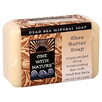 Amazon Com One With Nature Dead Sea Mineral Soap Shea Butter 7 Ounces Bath Soaps Beauty