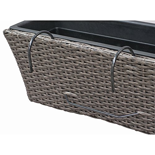 Siena Garden Balkonkasten Vio, Pflanzgefäß, Blumenkasten, titan, 50x21x19cm, 789578 – Bild 3