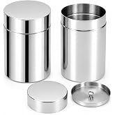 2 Pack Matcha Powder Storage Canisters, 304 Stainless Steel Tea Tins with Double Lids, Small Tea Canister for Loose Leaf Tea, Coffee Grounds, Cocoa, Sugar, Spices, Kitchen Pantry Storage