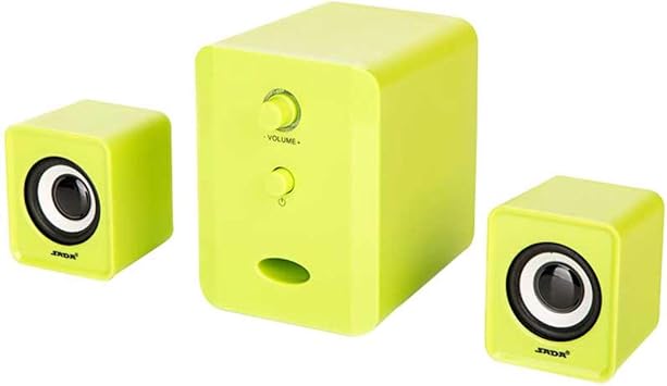 yellow computer speakers
