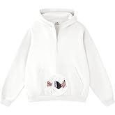 FAIABLE Women Hoodies Half Zip Up Oversized Sweatshirts Fleece Cotton Quarter Zip Hoodie Pullover Fall Winter Outfit