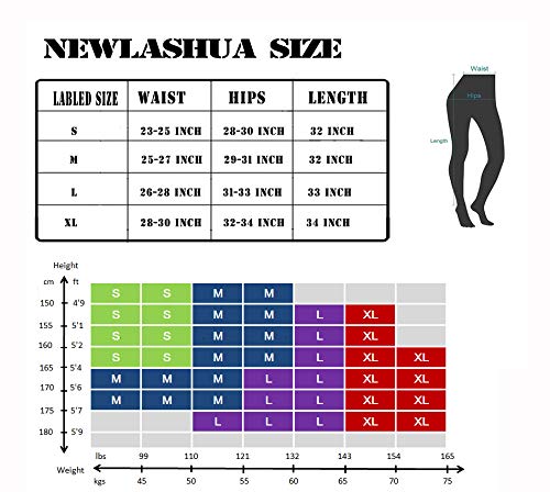 newlashua Mesh Workout Leggings Tight Yoga Pants High Waist Womens Leggings M Black 05