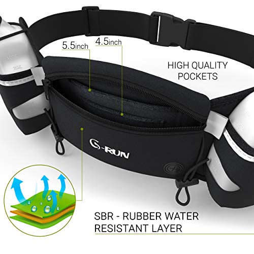 Hydration Running Belt with Bottles Water Belts for Woman and Men