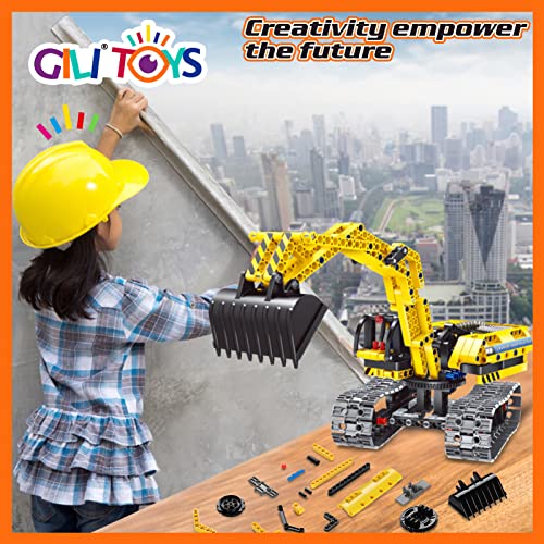 Gili Excavator Building Sets for 7, 8, 9, 10 Year Old Boys & Girls