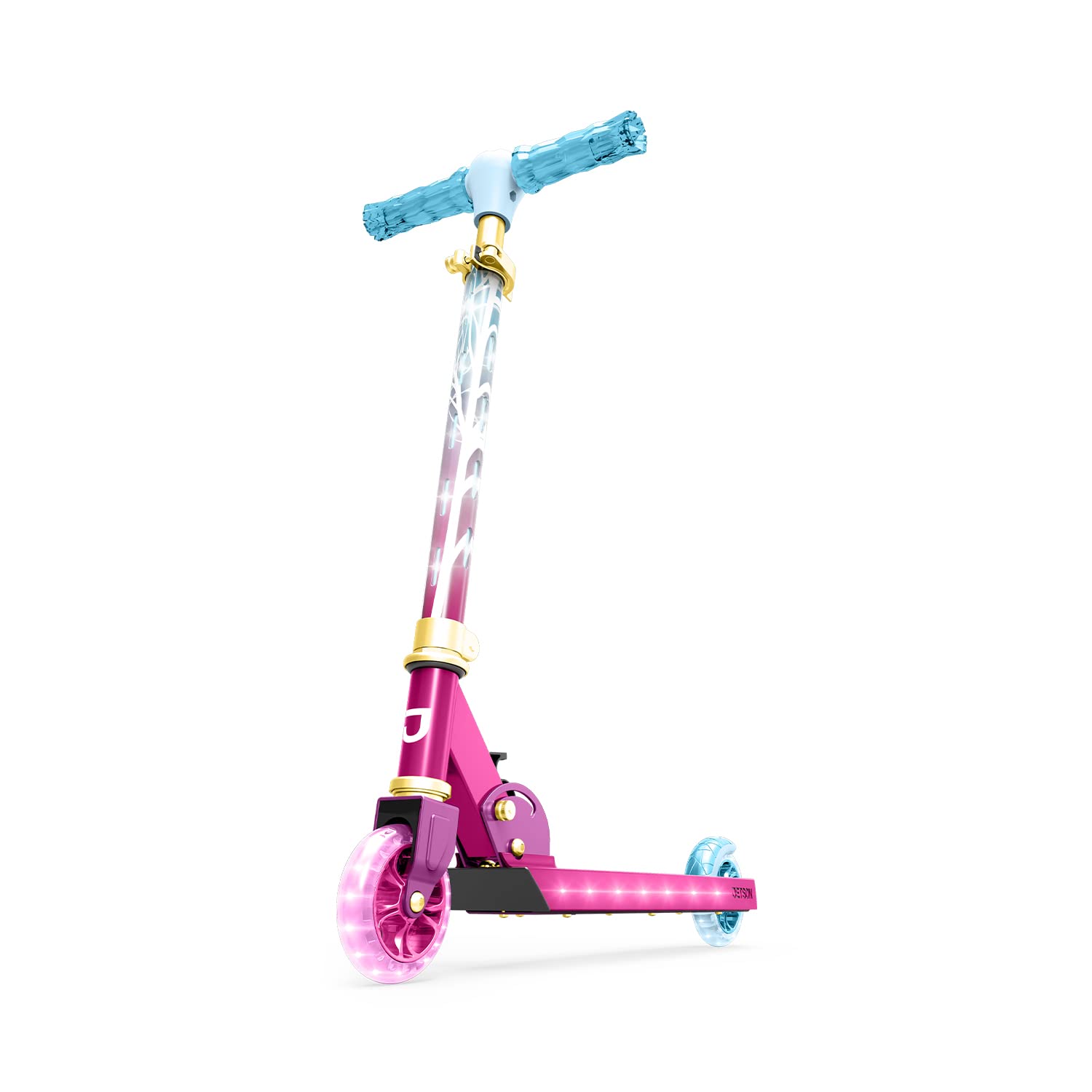 Jetson Frozen 2 Kids LED Light-Up Kick Scooter, Adjustable Handlebar, Easy Fold - Ages 5+ Image