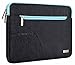 Mosiso Polyester Fabric Laptop Sleeve Carrying Case Cover Protective Bag for 13-13.3 Inch MacBook Pro, MacBook Air, Ultrabook Netbook Tablet, Black & Hot Blue