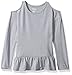 French Toast Girls' Long Sleeve Cold Shoulder Peplum Top