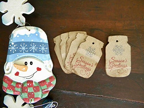Christmas Mason Jar Tags, Canning Jar Labels, Snowflake Tags, Christmas Stickers, Mason Jar Labels, Set of 10